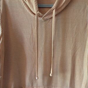 Weatherproof Vintage Peach Checkered hoodie Size M